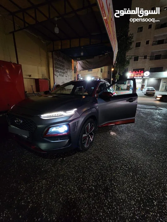 هيونداي كونا ايرون مان 2019 فل الفل  رمادي مطفي  20 ألف كم  - فحص ممتاز