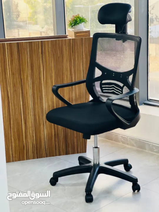 كرسي شبك متحرك طبي كرسي موظف كرسي ظهر متحرك وايدي متحركة دعم اسفل الظهر باقل سعر Office Chair