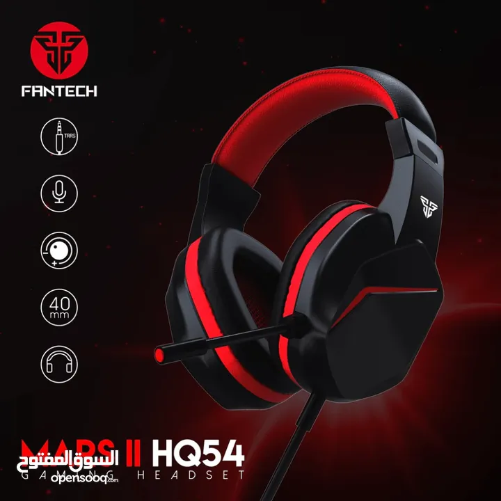 سماعات رأس Fantech HQ54 Mars II للألعاب مع ميكروفون لإلغاء الضوضاء