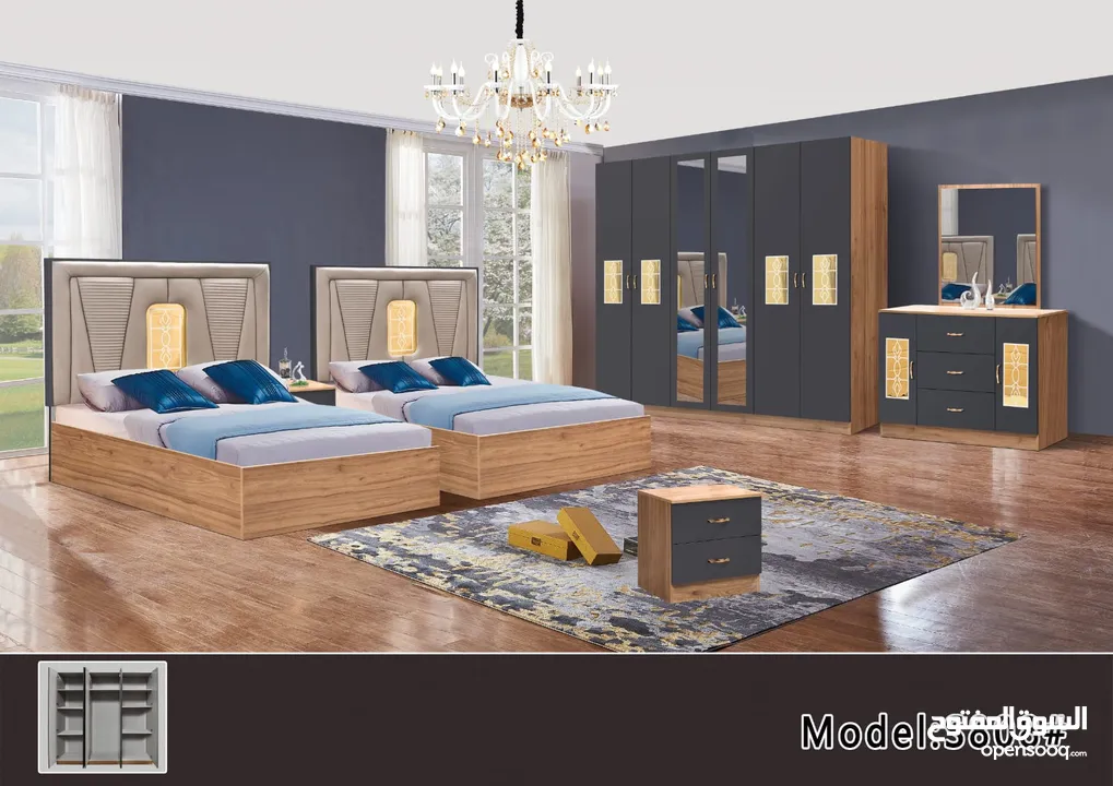 TWINS BEDROOM SET WITH MATTRESS