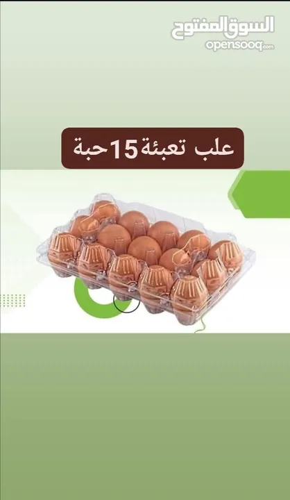 علب لتعبئة البيض 15و30حبة جودة عالية متوفر عدة الوان لتواصل