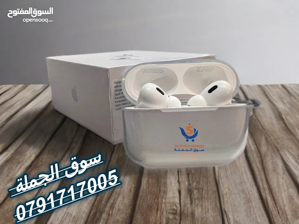 النسخة الأمريكى سيريال على العلبة ونفس السيرل محفور على البوكس و كل فردة من السماعاتAirpods pro2 USA