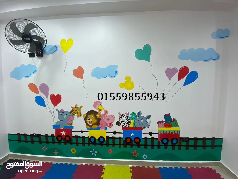 رسم غرف نوم اطفال وريسبشن رسام اسكندرية