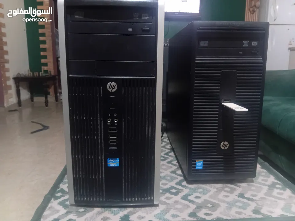 كمبيوتر hp عدد اثنين icore5 جيل رابع بحاله ممتازه ومواصفات جيده بس ب220  دينار الوقع بلوصف
