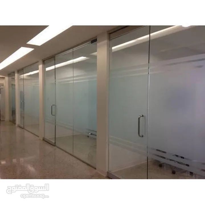 office glass partition 10/12 mm temperd glass