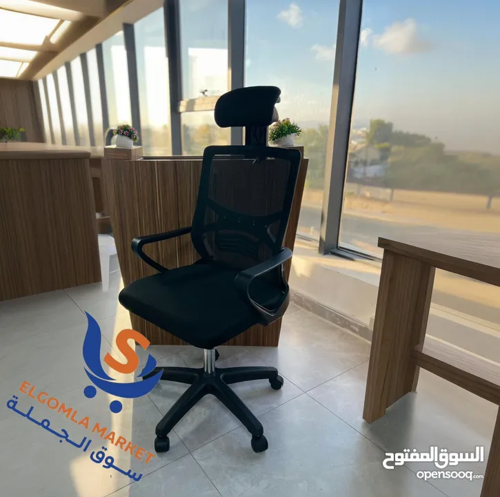 كرسي شبك متحرك طبي كرسي موظف كرسي ظهر متحرك وايدي متحركة دعم اسفل الظهر باقل سعر Office Chair