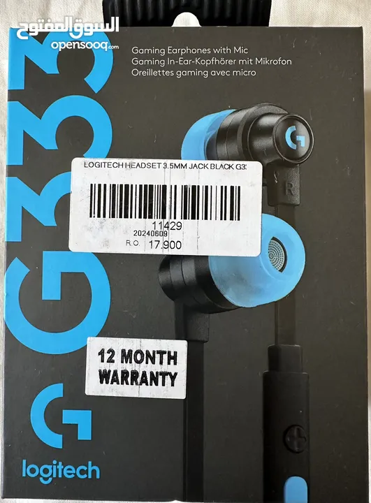 سماعه العاب داخل الاذن LOGITECH G333 ضمان لمده سنه One year watrenty