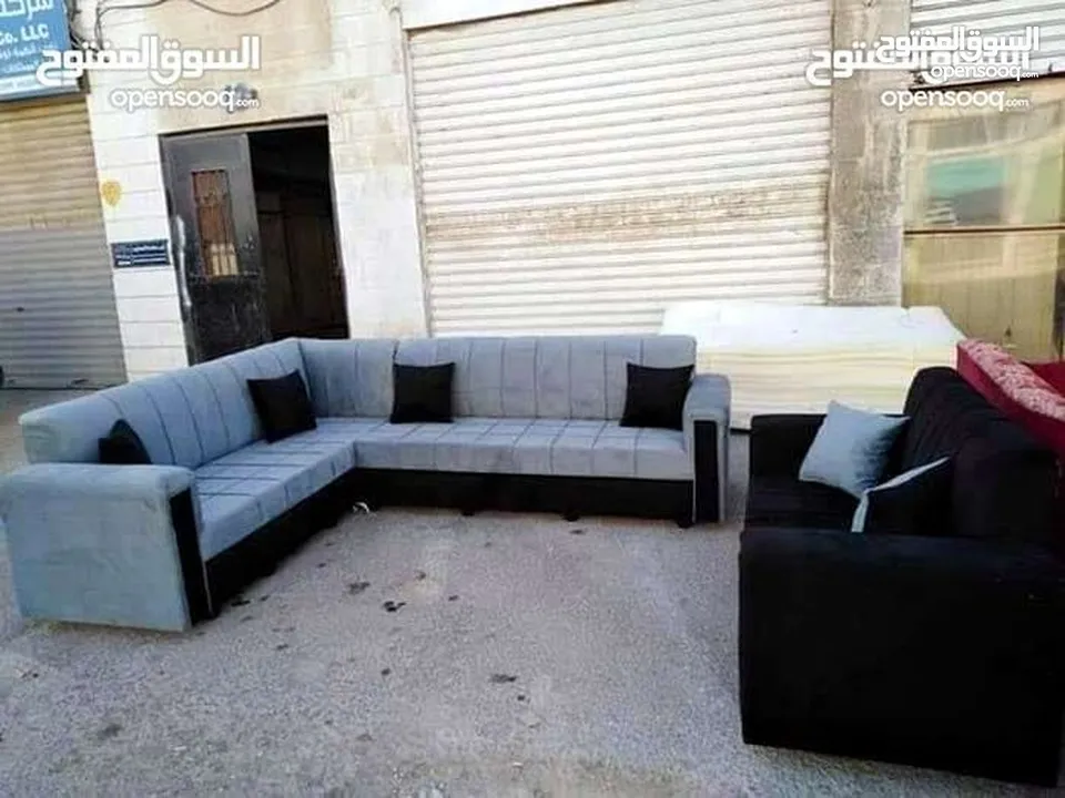 اطقم كورنر حرف ال مع مجوزه 9مقاعد جميع الالوان متوفره عرض لاخر الشهر من المصنع بسعر الجمله
