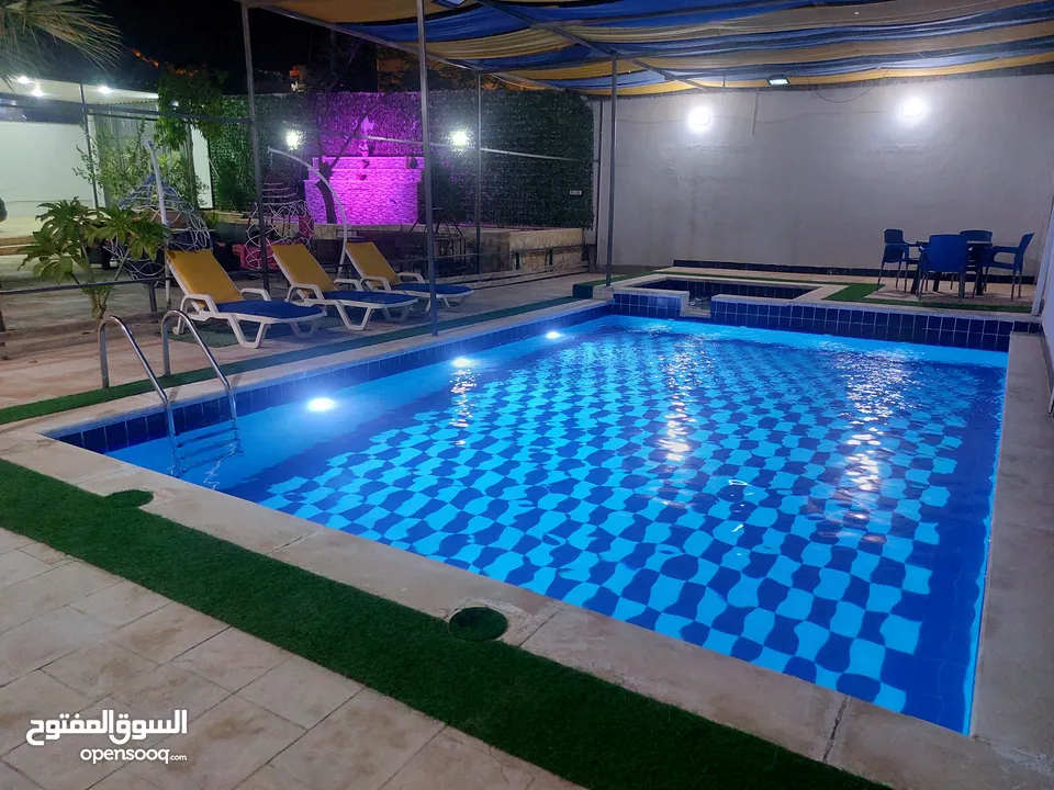 مزرعه و شاليه للإيجار اليومي مزارع وشاليهات للايجار يومي أسبوعي شهري في أرقى مكان في الغور تل الروضه