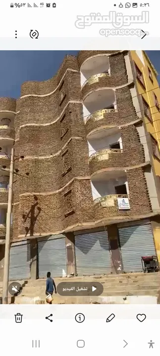 عمارة في سوق ليبيا قندهار مصممة ل7طوابق مشطبة 5 طوابق  بها بدروم كل طابق  بها 4 شقق تصميم اسانسير وس