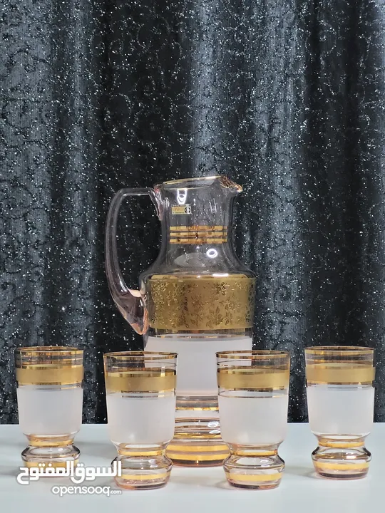 Crystal Egermann كريستال تشيكي ماركة   مزينة بطبقة سميكة من ماء الذهب Egermann