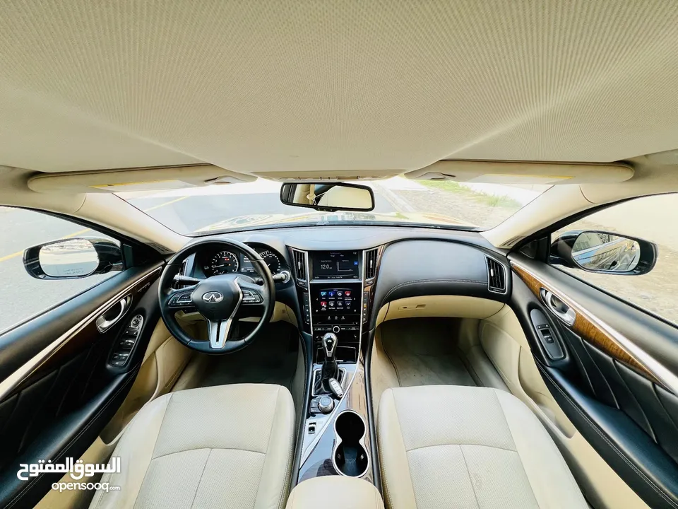 A Clean And Beautiful INFINITI Q50 2019 Black Gcc