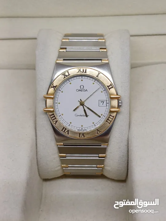 ساعة اوميغا كونستليشن ذهب/ستيل omega constellation gold and steel