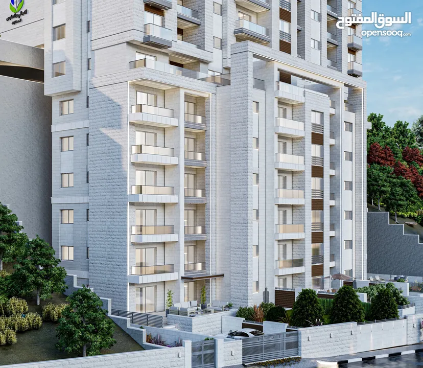 شقة 124مترفي عين مصباح مقابل جامعة القدس المفتوحة مكونة من غرفتين نوم وحمامين وصالون ومطبخ وبلكونتين