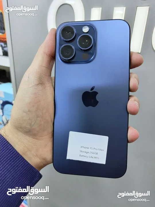 IPHONE 15 PRO MAX ( 256GB ) USED /// ايفون 15 برو ماكس ذاكرة 256 مستعمل وكاله