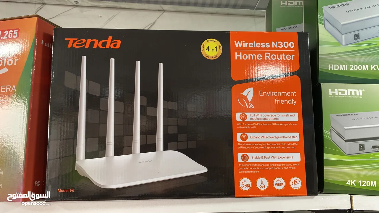راوتر تندا العالمي بسعر العرض المختص بإنترنت الفايبر