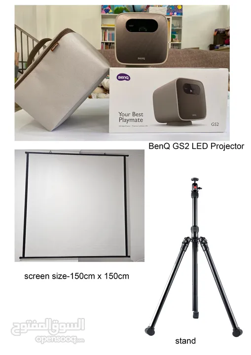 BenQ GS2 LED Projector+screen+stand  for sale