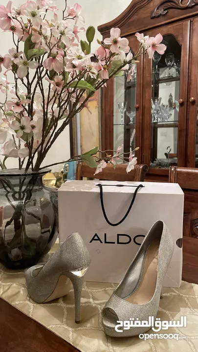 ALDO RAEANN Heel Shoes for Women SILVER For Occasions , Size: 38