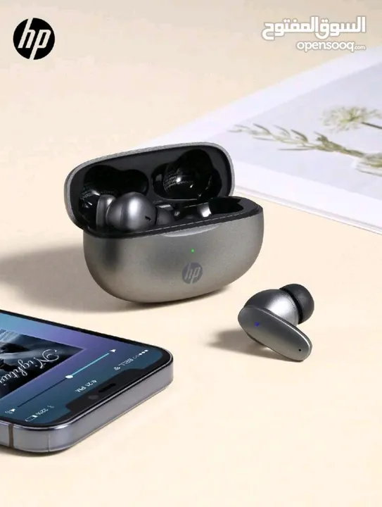 سماعات الأذن اللاسلكية 2024 HP: سماعات رياضية متوافقة مع آيفون، وأندرويد، و iOS، وظيفة تقليل الضوضاء