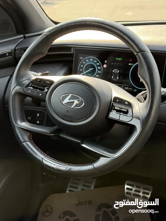 هونداي توسان NLine ترخيص 2022 محرك 1600 هايبرد plug in/يقطع على الشحنه 65 كيلو متر  271 حصان