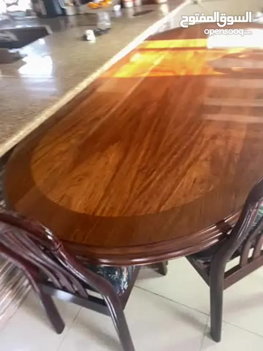 طاولة سفرة خشب زان