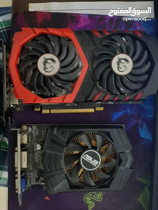 2 GPU CHEAP PRICE  GTX 1050 (2GB) MSI AND GT 740 OC ASUS