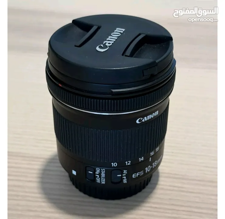 عدسة كانون 10-18 بحال الوكاله للبيعcanon 10-18 mm