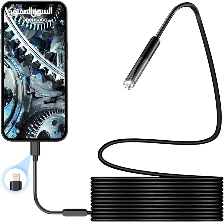 كاميرا للموبايل ايفون واندرويد  Endoscope  Camera  Wifi USB Flex Rigid Snake LED iPhone & Android