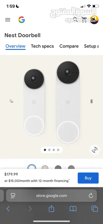 Google Nest Cam – كاميرا مراقبة ذكية (جديدة وأصلية 100%)  وجميع اجهزة google الاصلية متوفرة لدينا