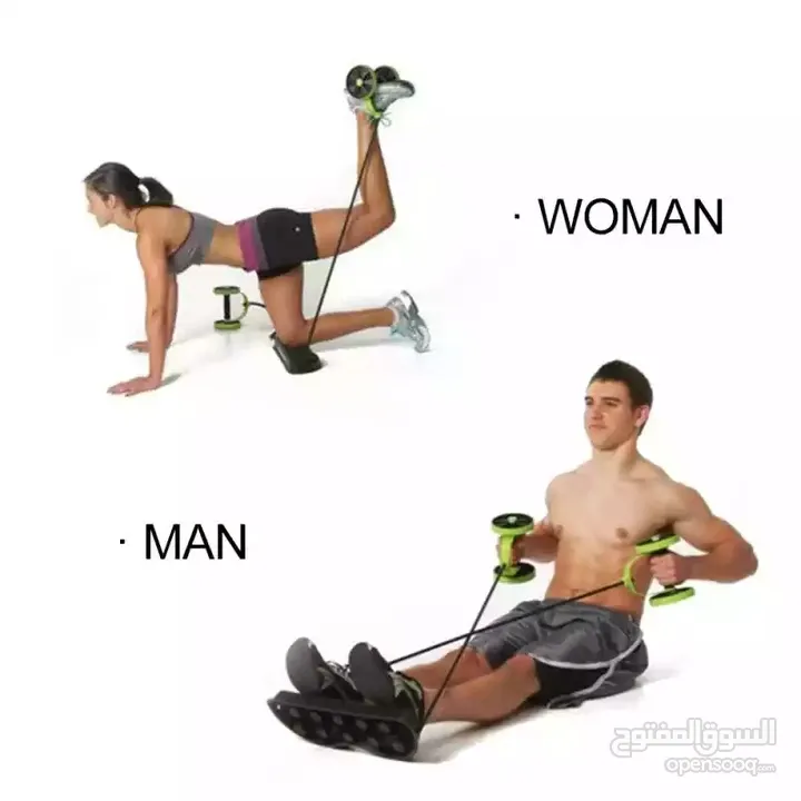 جهاز تمارين رياضي  عجل التمارين و حبل المقاومه الرياضيه و شد الجسم رياضه