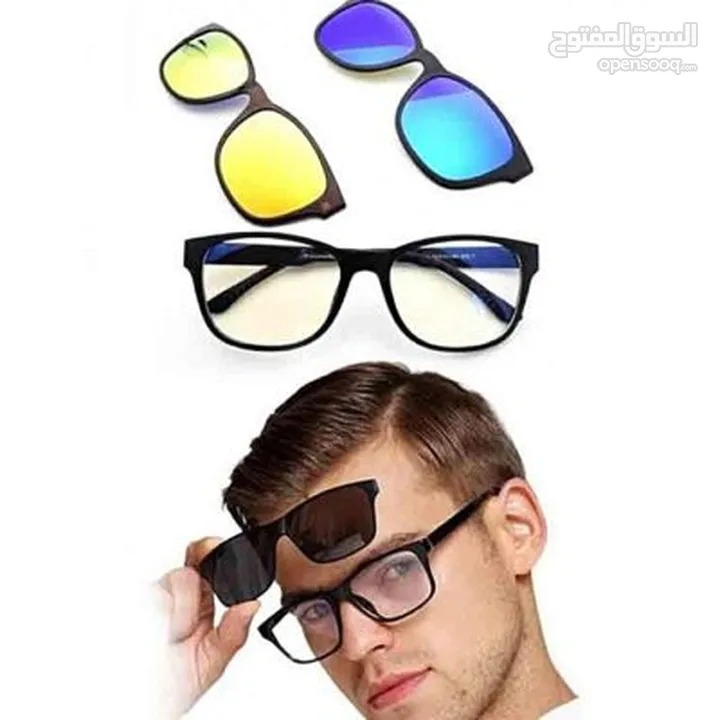 نظارات مجك فيجن للقياده السياره و الكمبيوتر شمسي و ليلي 3 عدسات متغيره حسب الرغبه نظاره نظارة