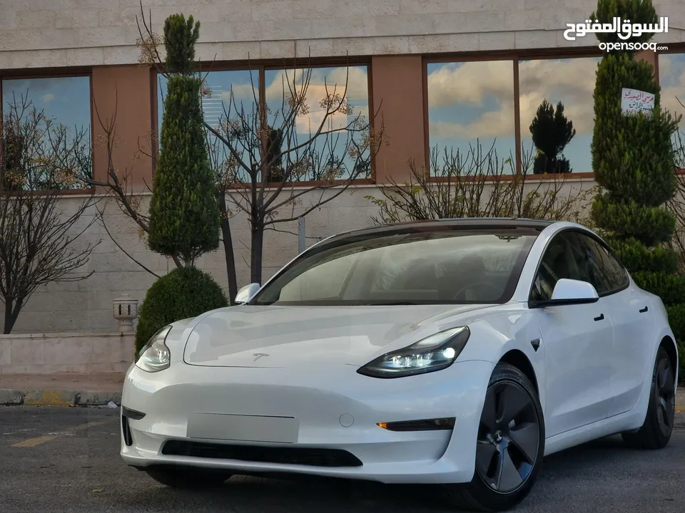 TESLA MODEL 3 2023 STANDARD PLUS  تيسلا موديل ثري جمرك قبل يومين بحالة الوكاله 7جيد