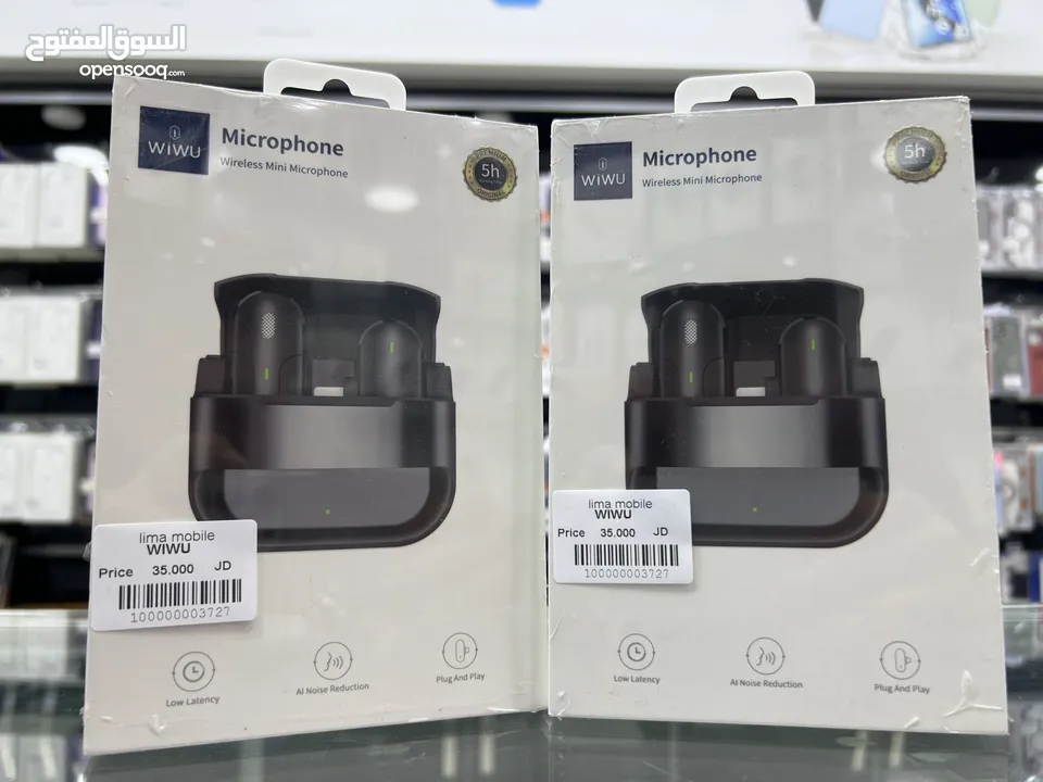 مايك تسجيل احترافي من شركة ويوا لاسلكي  Microphone Wiwu Mini 5 hour play