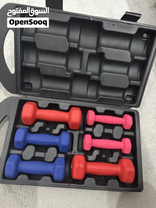 اثقال للتمارين مجموعهم 6kg اصليين و حالة جيدة