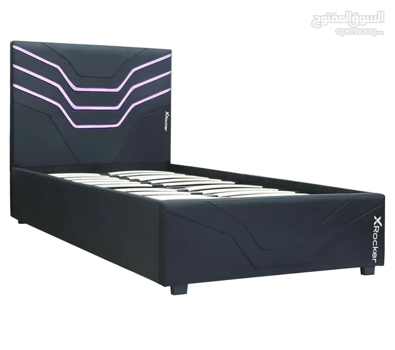 سرير لشخص واحد يضي مع الريموت كنترول Gaming bed for boys with mattress