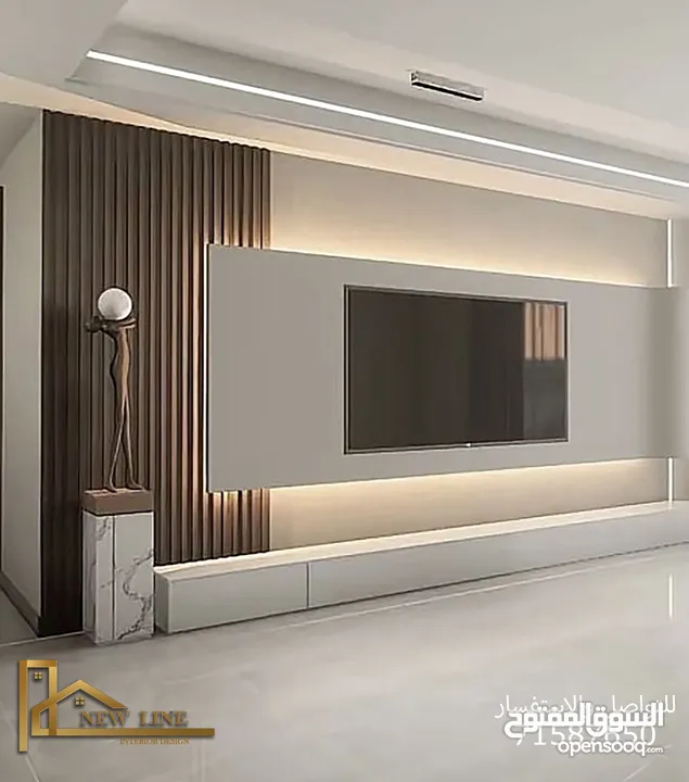 تصميم وتنفيذ جميع اعمال الديكور الداخلي والخارجي وبديل الخشب والرخام