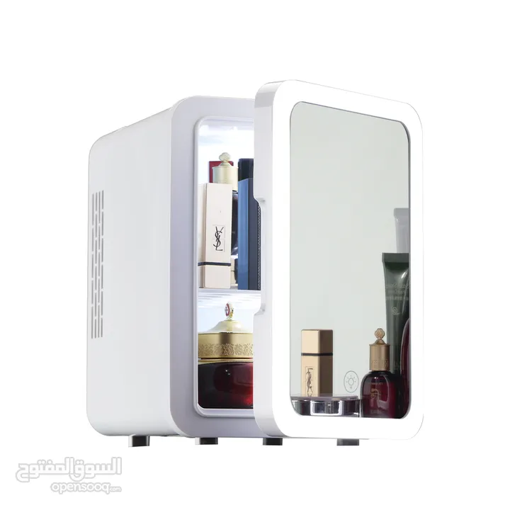 Hot and Cold Dual Use Portable Freezer with Makeup Mirror, Constant Temperature Control Mini Cosmeti