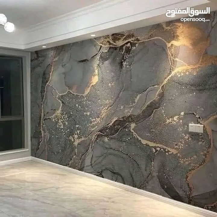 ورق الحائــــــــــــط ال 3D القطعـــــــــه الواحــــــــده بدون فواصل تصميمات مختلفة مع إمكانية ا