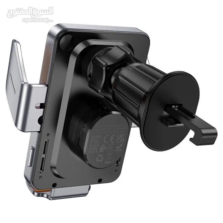 Hoco HW7 Car Holder with Wireless Charger شاحن لاسلكي للهاتف من شركة هوكو  شحن سريع 15 واط 15w charg