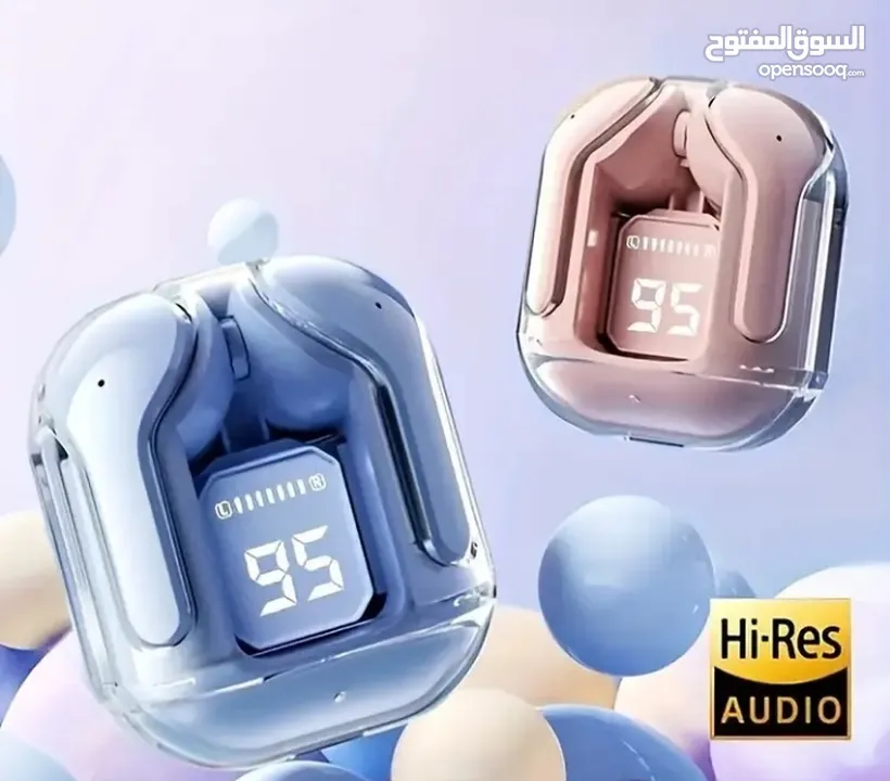 سماعات لا سلكية بلوتوث... بميزة الغاء الضوضاء وتتحكم فيها باللمس.... اقتران تلقائي بالهاتف واللابتوب