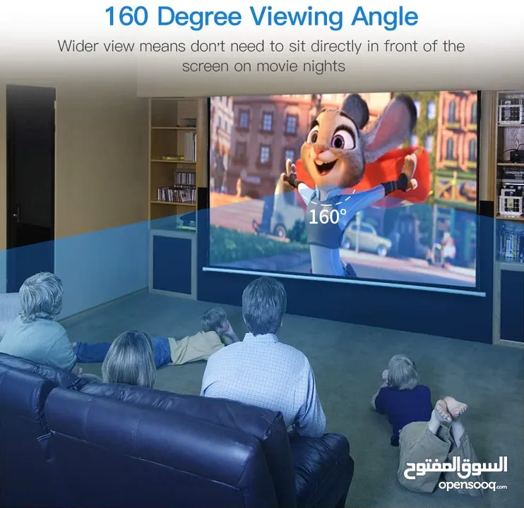 Motorized Projector Screen Wall Mount (240cmx240cm) with Remote شاشة بروجكتور مع ريموت
