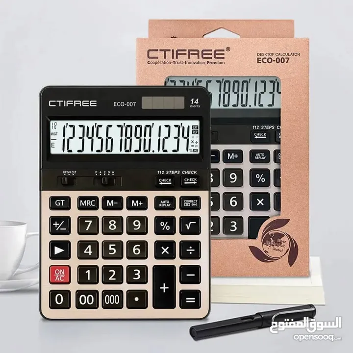 آلة حاسبه 14 رقم اله حاسبة ثنائية القدرة تعمل بالطاقة الشمسية وعن طريق البطارية CALCULATOR