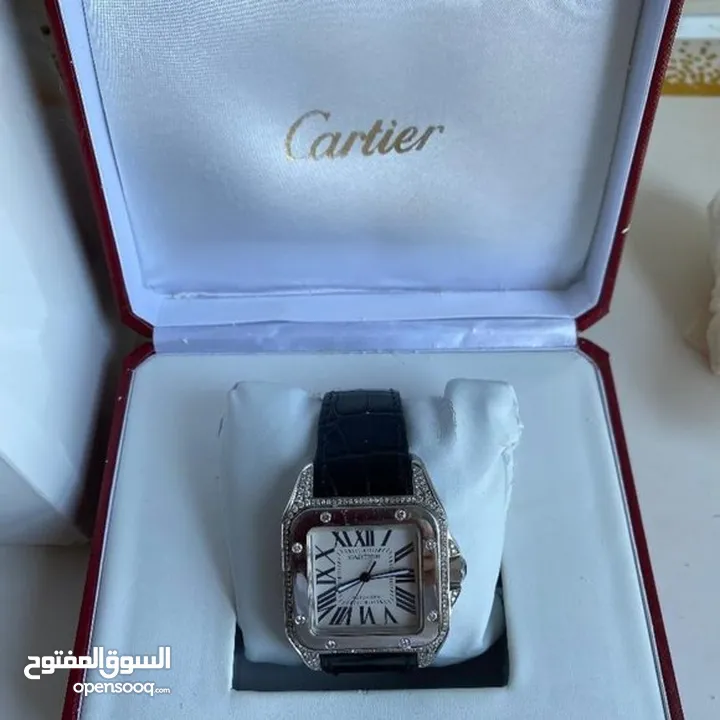Carter Men's Santos 100 XL Diamond watch