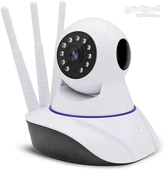 كاميرا مراقبه Wifi الذكية IP كاميره ذكيه بانورامية متحركه 355 درجه مع خاصيه الصوت  3 هوائيات
