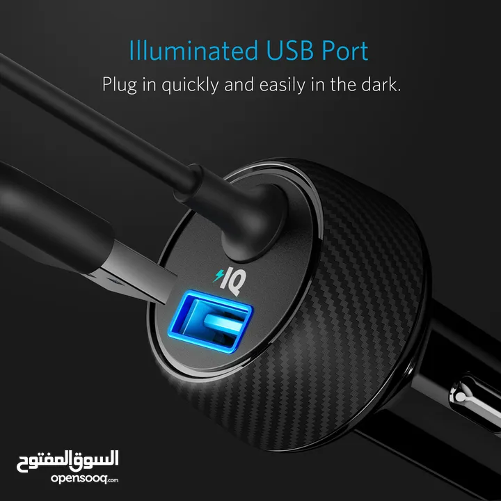 شاحن السيارة ANKER PowerDrive 2 Elitewith Lightning Connector