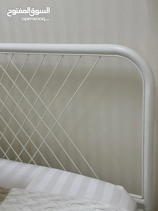 Bed & mattress, white, 180x200 cm