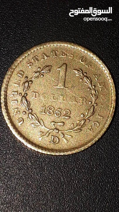 عمله واحد دولار امريكي عام 1852 مع حرف D  اقراء التفاصيل واذا عجبك السعر  مبروك على  صاحب النصيب