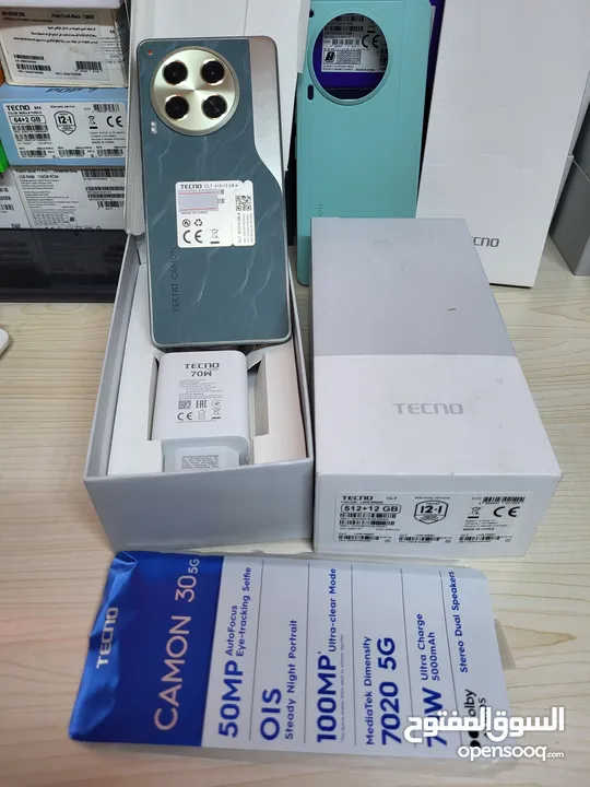 مستعمل ايام Kamon 30 5G رام 24 جيجا 512 أغراضة والكرتونه الأصلية متوفر توصيل