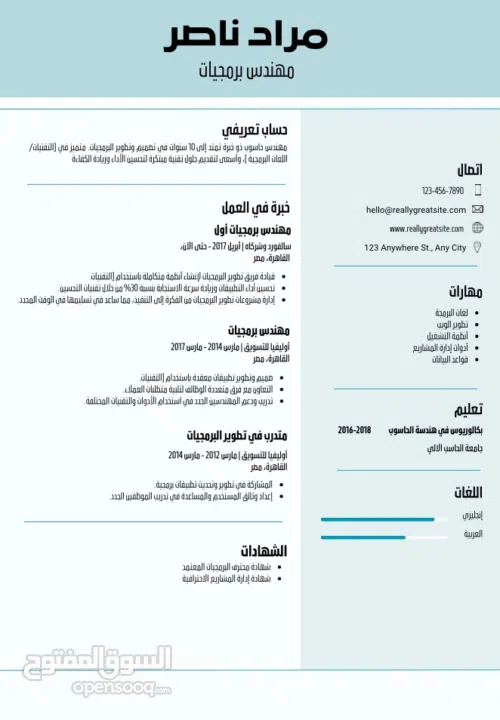 يوجد تصاميم إنشاء سيرة ذاتيه احترافيه فقط للعملاء الجدد