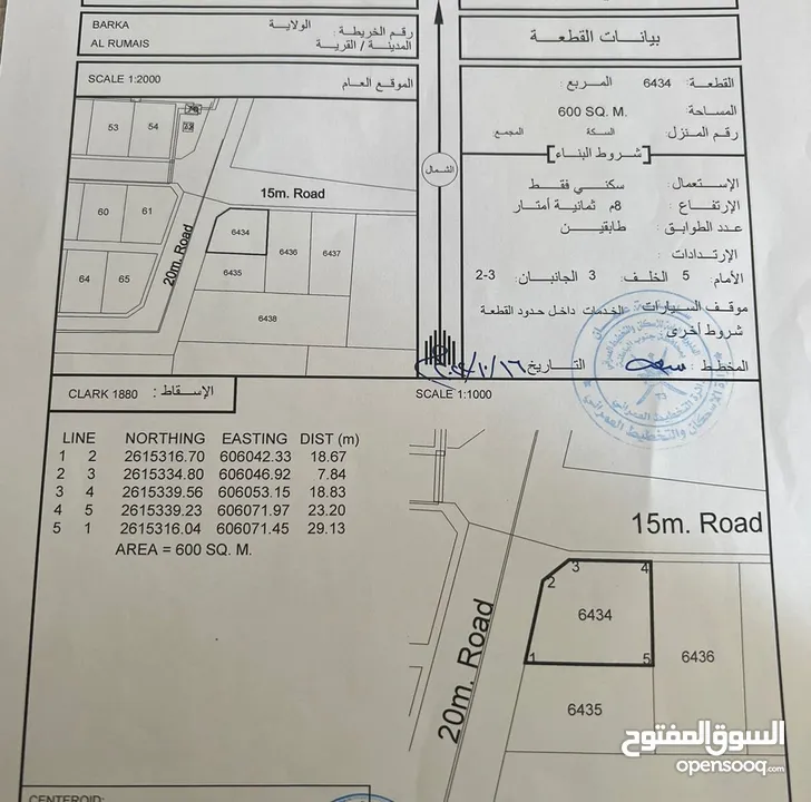 أرض سكنية للبيع حلبان السيب سابقا (الرميس حاليا) خلف الجامعة الالمانية